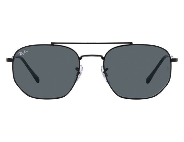 Rayban RB3707 9257R5 Black Unisex Rectangle Sunglasses