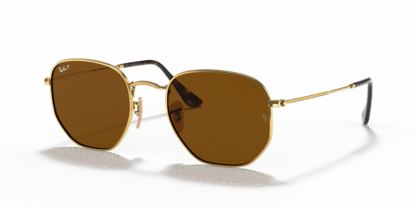RB3548N Hexagonal Flat Lenses - Arista Gold Brown